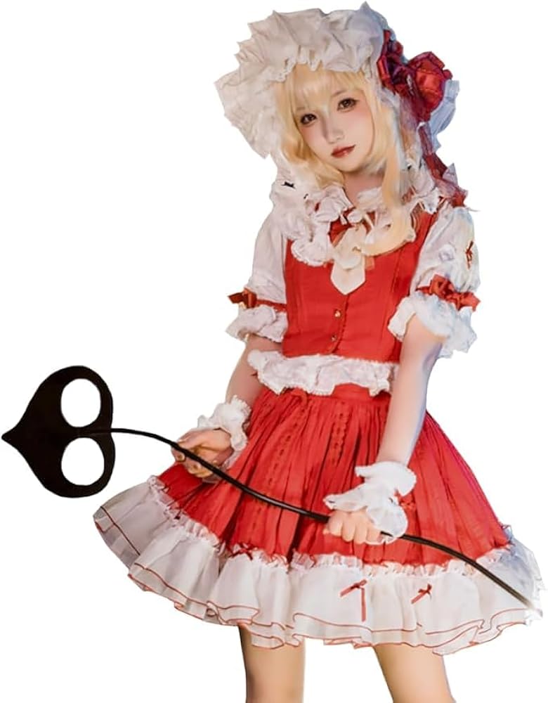 東方Project フランドールスカーレット コスプレ ロリータ 訳アリ ◇最短当日発送 東方Project フランドールスカーレット コスプレ